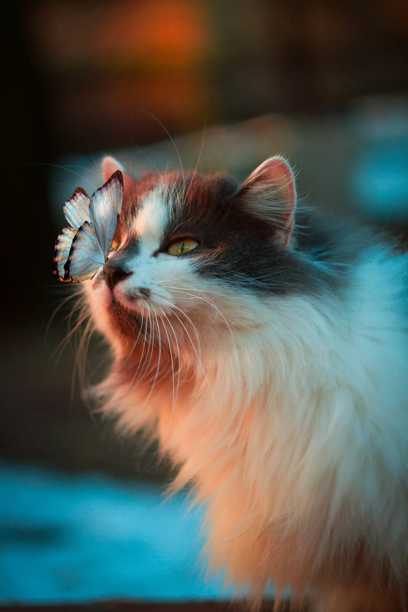 Cat with bright, healthy eyes